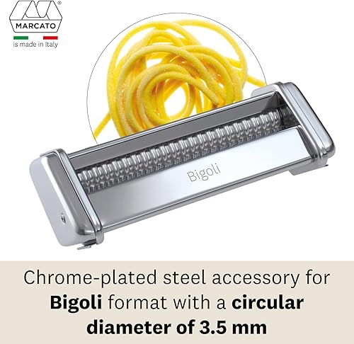 Miniatura 12 de MARCATO Hecho en Italia Spaghetti Alla Chitarra 150 Accesorio para máquina de pasta Atlas 150, acero cromado