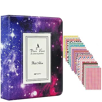 Big Trend 64 Pockets Photo Album for Instax Mini Liplay/Fujifilm Instax Mini 9/Mini 8/Mini 90/Mini 25/Polaroid Snap PIC-300/HP Sprocke/Kodak Mini 3-Inch Film. (Galaxy-6, 64 Pockets)