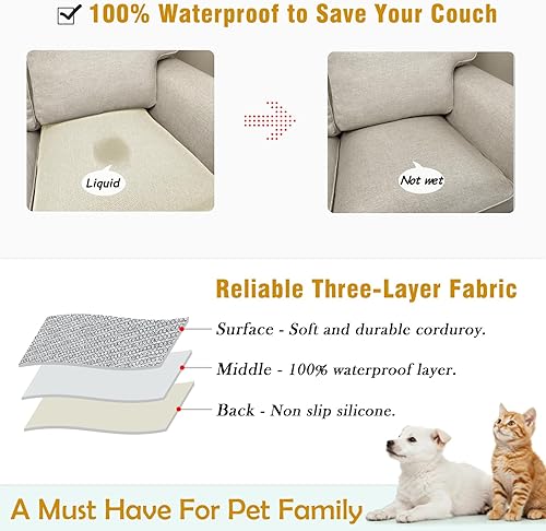 Miniatura 3 de Fundas para brazos de sofá, fundas impermeables para reposabrazos de sofá, sillón, sofá biplaza, funda antideslizante para reposabrazos reclinable,