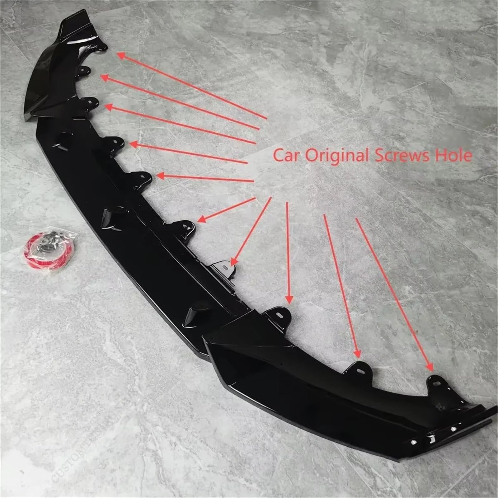 Auto Labbro Inferiore Anteriore Spoiler Per BMW Per X3 G01 Per X4 G02 IX3 M-Pack 2022 2023 2024 MP Style Paraurti Anteriore Labbro Splitter Spoiler Accessori Esterni BodyKit(Gloss Black)