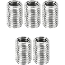 5 Pcs 304 Stainless Steel Thread Adapters Sleeve, M8 Female M14 Male Conversion Nuts for Plumbing Compressed Air Hydraulic,M8M1430mm