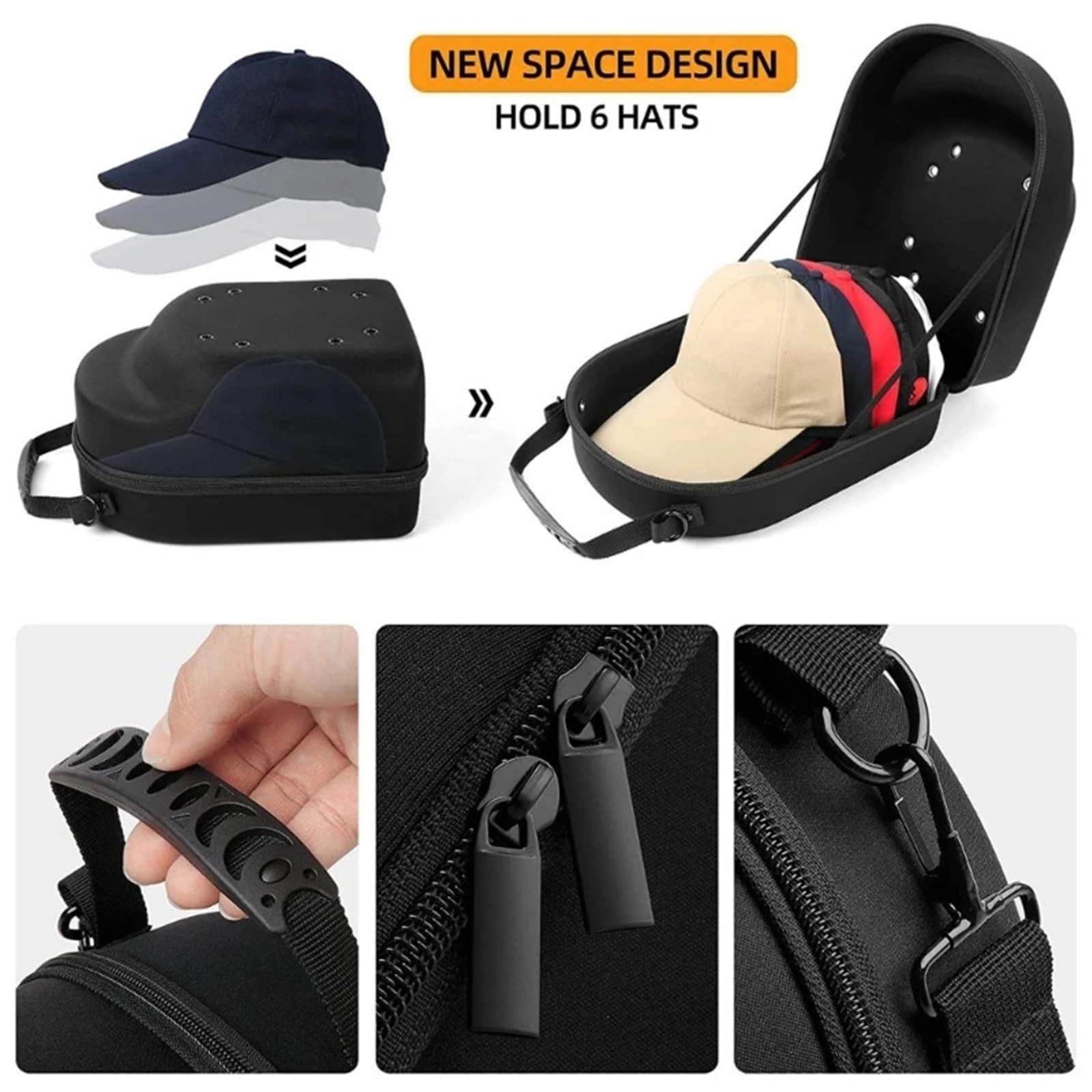 Custodia Rigida Per Berretto Borsa portaoggetti portatile for berretti da baseball