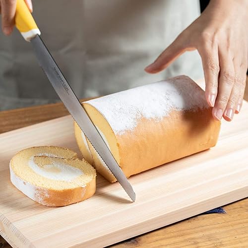 Miniatura 5 de Suncraft HE-2101 - Cuchillo de pan liso, limpia pan fresco y pan duro, amado por profesionales, fabricado en Japón