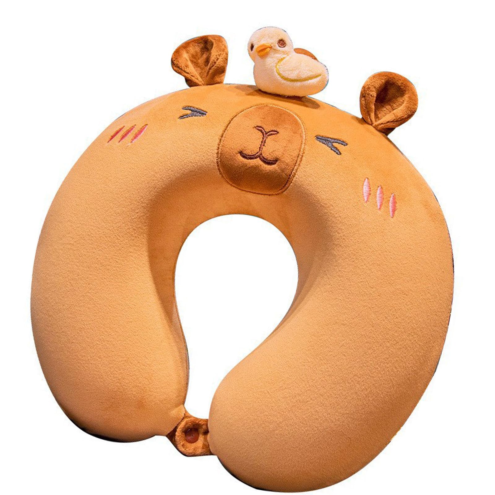 Xinsheinelry Cartoon Animal Neck Pillow Lovely Travel Neck for Kids Cartoon Animal Memory Foam Pillow Cushion Kids Comfortable Accessory