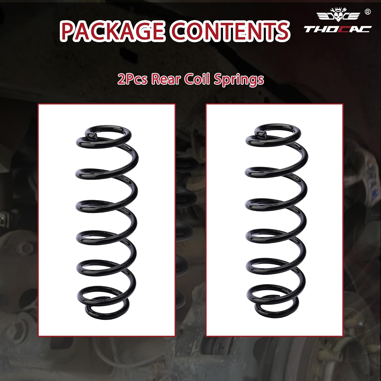 Rear Suspension Coil Spring Set 1K0511115BE 39420 Black for 2005-2015 VW Jetta Golf GTI Beetle Rabbit