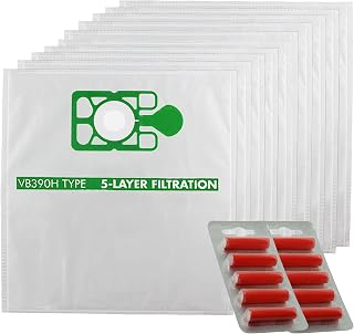 SPARES2GO Cloth Hoover Bags Compatible with Numatic Henry Hetty Vacuum Cleaners (Pack of 10 + 10 Fresheners)