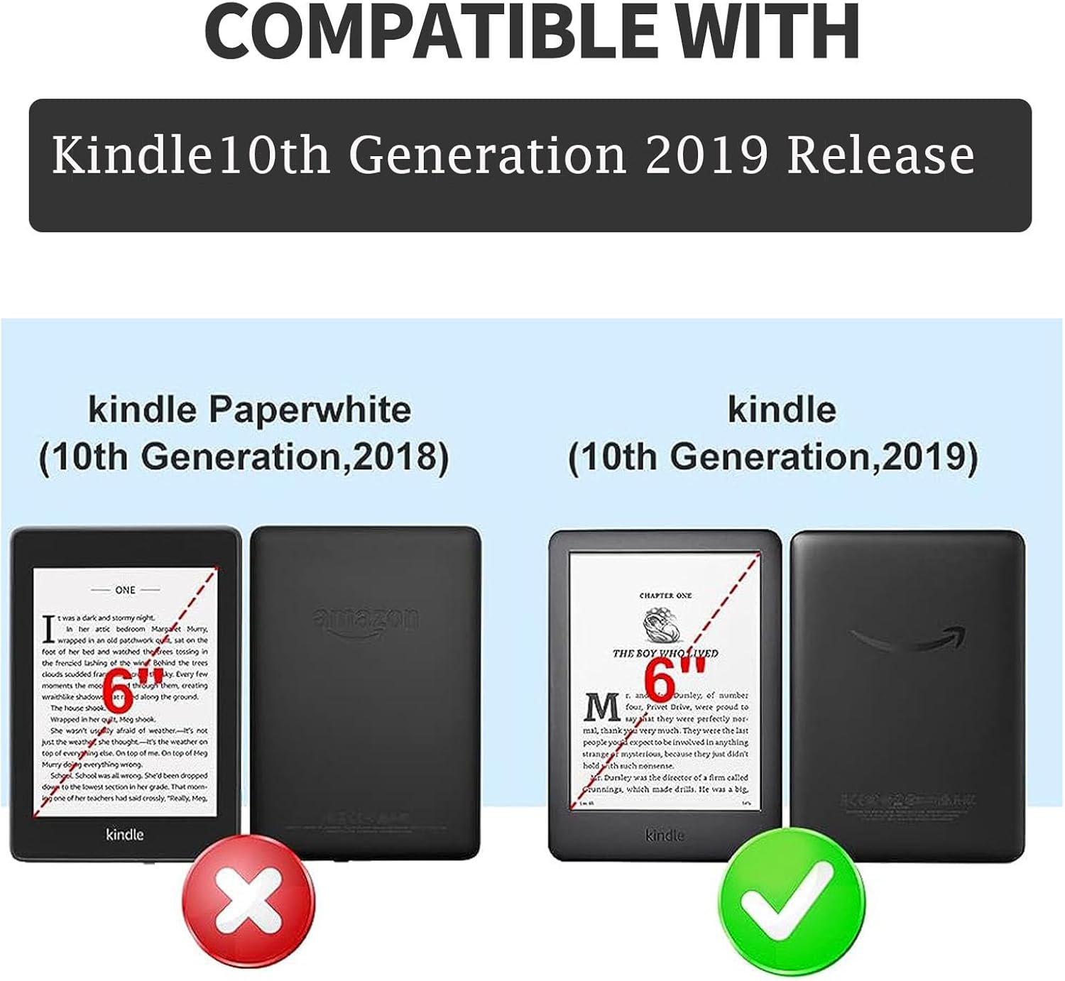 DIGTIALLL Case for 6" All-New Kindle 10th Generation 2019 Released and Kindle 10th Gen 2019 e-Reader PU Leather Protective Cover with Auto Sleep/Wake,Cat On Starry Night