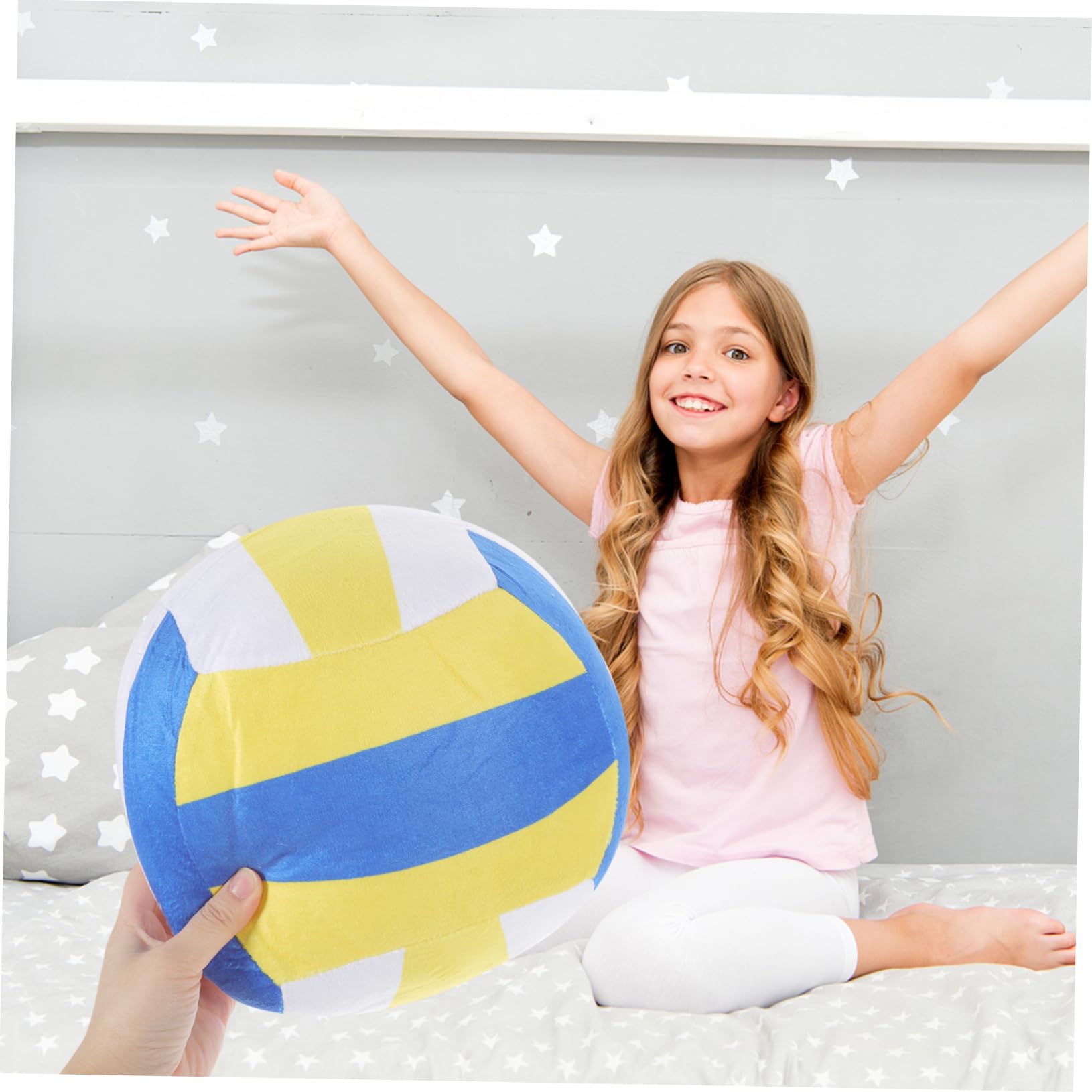 SUPVOX Peluche volley-ball toys volleyball plush plush toys for jouer à mini volley garçon de fête de volley-ball jouets en peluche coton pp