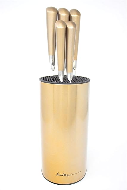 Jean-Patrique Professional Midas Collection Knife Set with Storage Holder | Kitchen Durable Knives Universal Block - 5 Piece Set