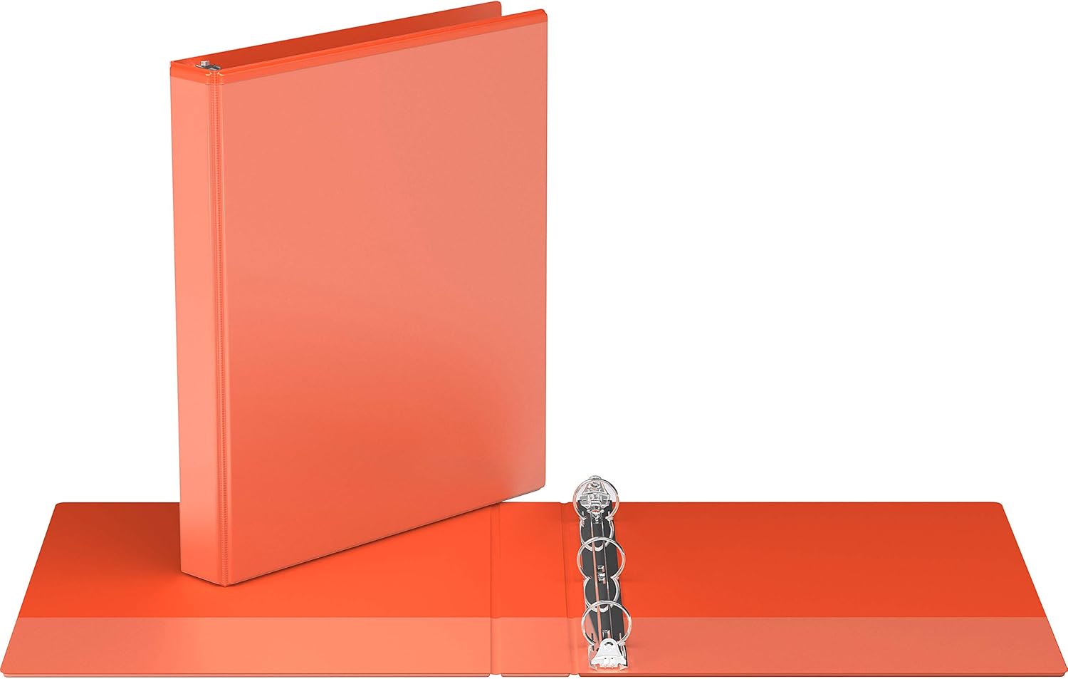 EasyView Premium 1-Inch Binders with Clear-View Covers, 3-Ring Binders for School, Office, or Home, Colored Binder Notebooks, Pack of 6, Round Ring, Orange : Office Products
