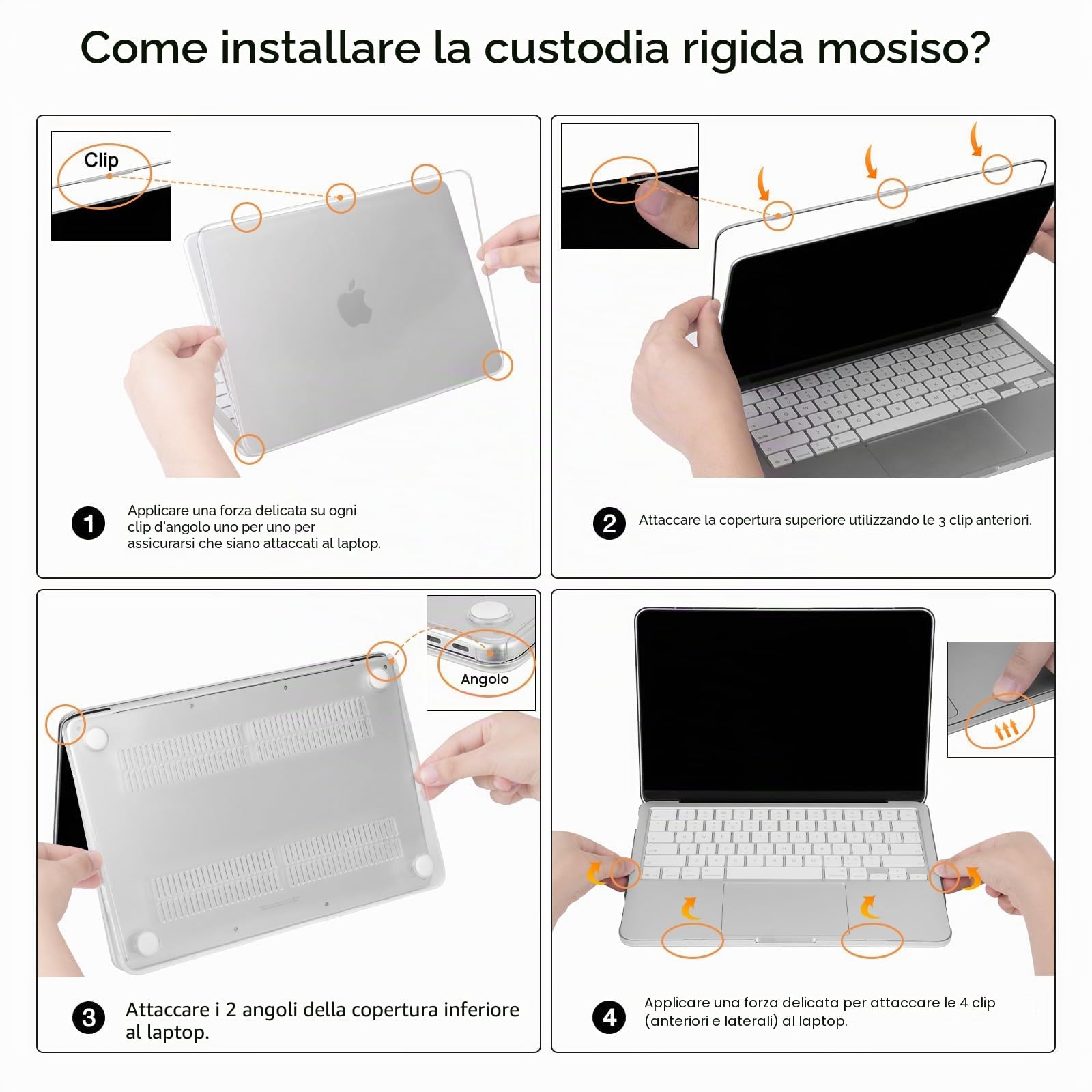 MOSISO Custodia Compatibile MacBook Neo 13 pollici Cover Modello A3404 2026 Chip A18 Pro Case Rigida Antigraffio Cristallino