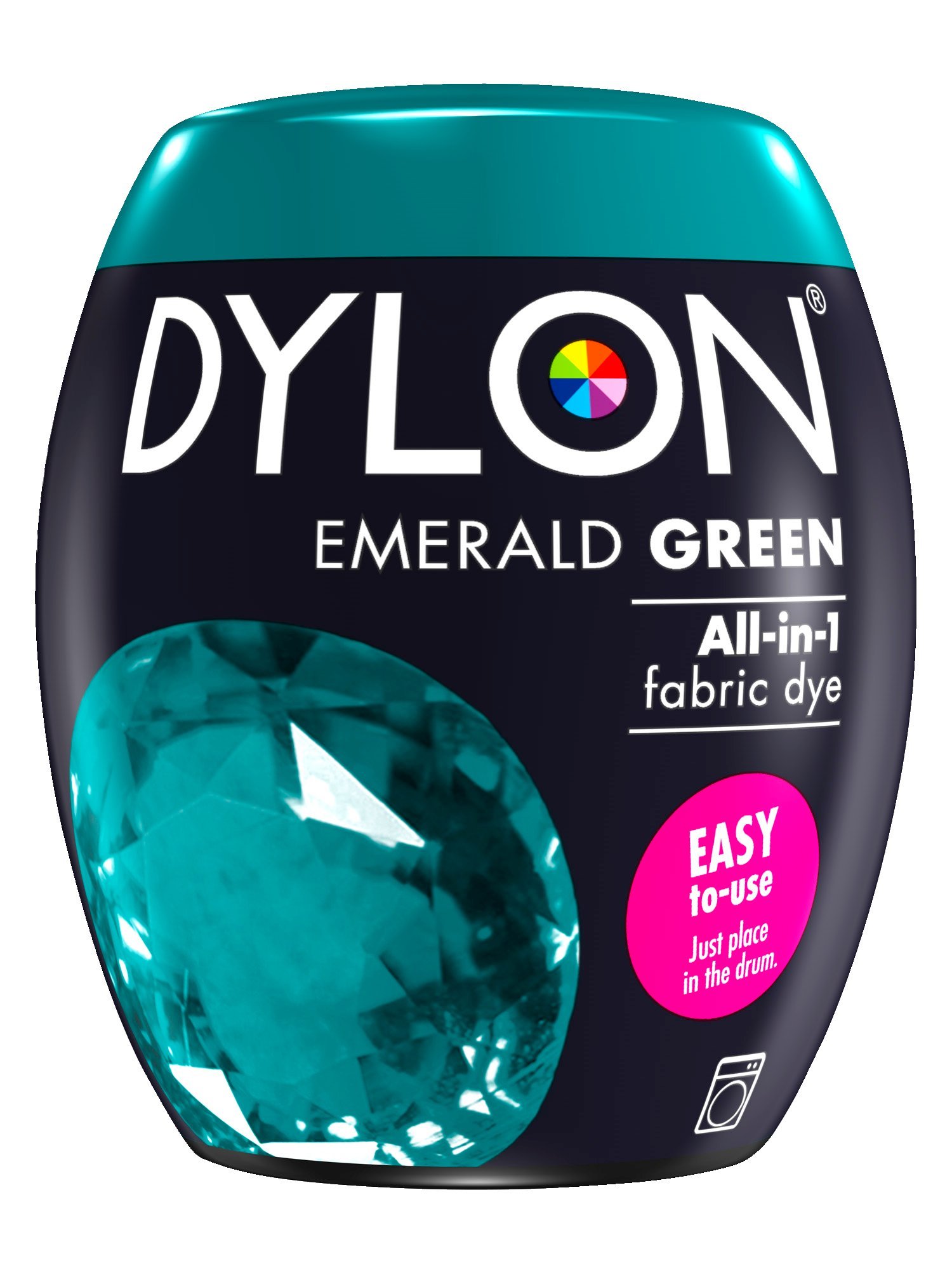 Dylon - Tintura per lavatrice, 350 g, colore: verde smeraldo, confezione da 3