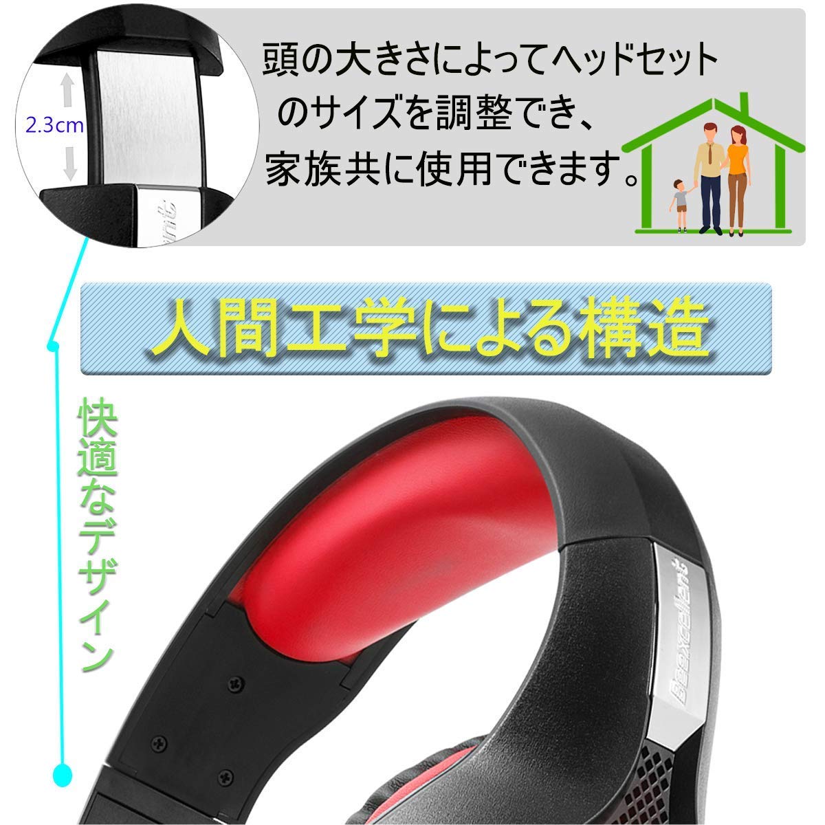 Amazon.co.jp: Beexcellent ゲーミングヘッドセット PS4 ヘッド