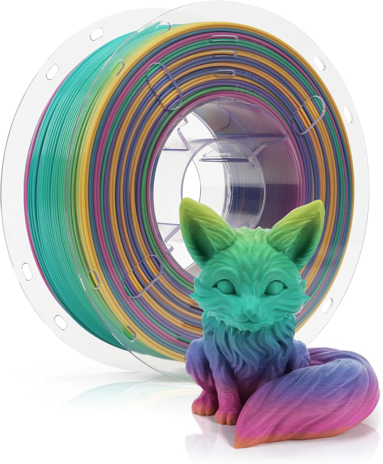 Rapid PLA Filament 1.75mm,Rainbow Candy High Speed 3D Printing Filament for Max 500mm/s,Hyperfast Color Changing, High Fludity,Dimensional Accuracy ±0.02 mm,1kg(2.2lbs)