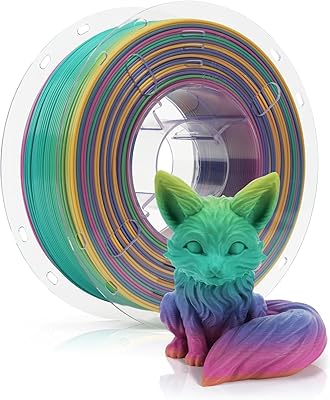 22 – FilaBees Rapid PLA Filament 1.75mm,Rainbow Candy High Speed 3D Printing Filament for Max 500mm/s,Hyperfast Color Changing, High Fludity,Dime…