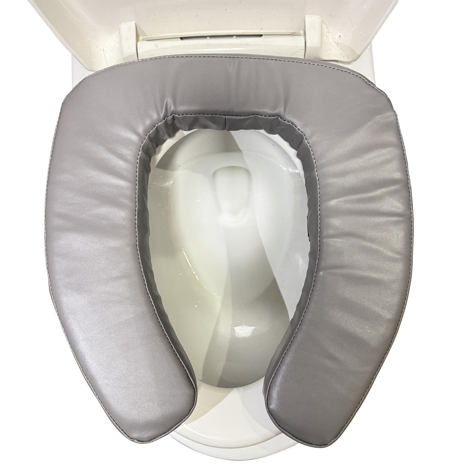 Rialzo imbottito per WC per anziani, aggiunge 5 cm, estensione per sedile WC per disabili, antiscivolo, ergonomico, assistito per bagno, casa, viaggi, ospedale