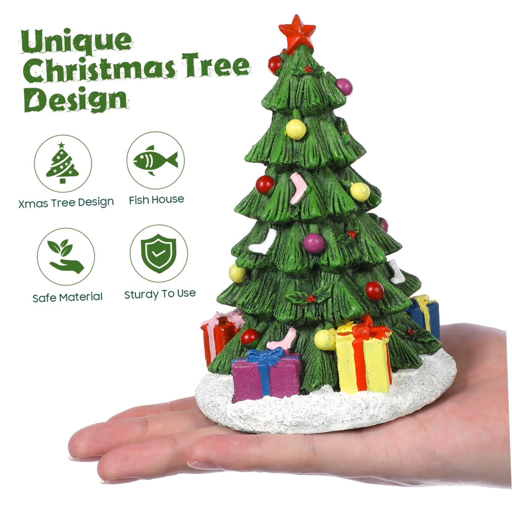 Toyvian Décor Aquarium Résine Arbre Artificiel pour Accessoire de Décoration Compact Élégant pour Aquarium