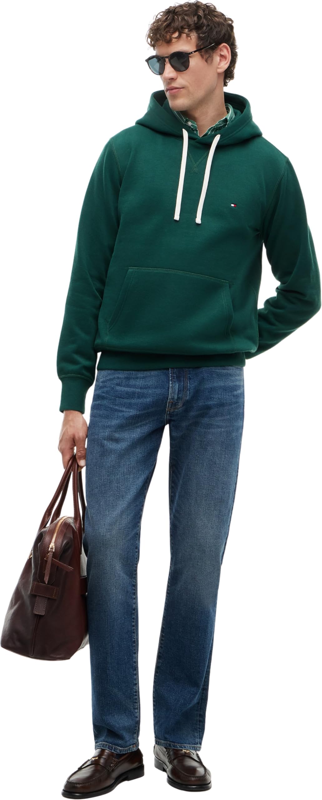 Tommy Hilfiger Sweat à Capuche Homme Seasonal Fleece avec Poche Kangourou
