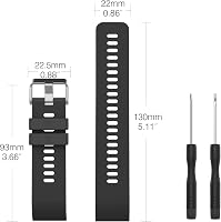 MoKo Szilikon Óraszíj Garmin Forerunner 35 GPS Futóórához - Cserélhető Sportpánt 2 Csavarhúzóval és 6 Csavarral 7