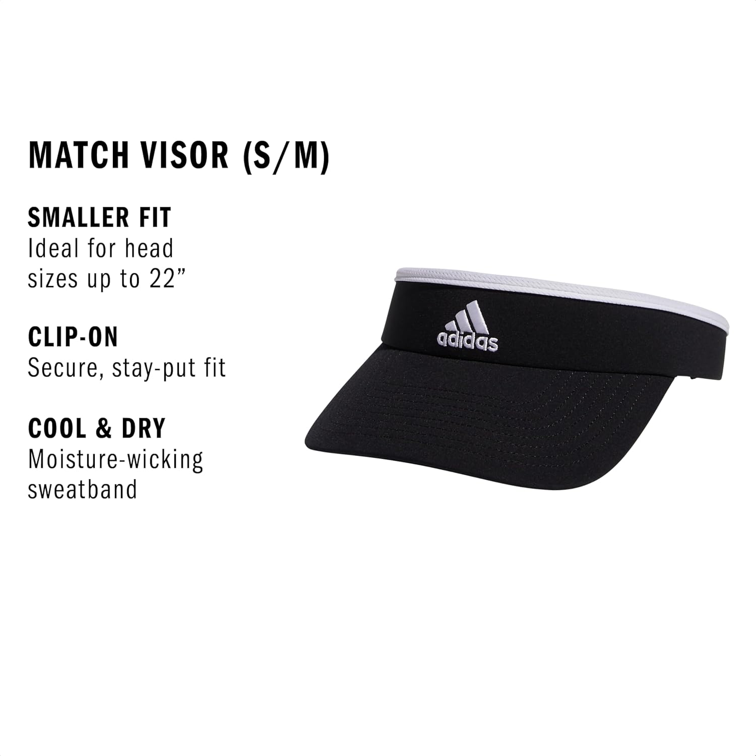adidas Womens Visor – Match Athletic Clip-on Sun Hat for Sport & Training - Image 2
