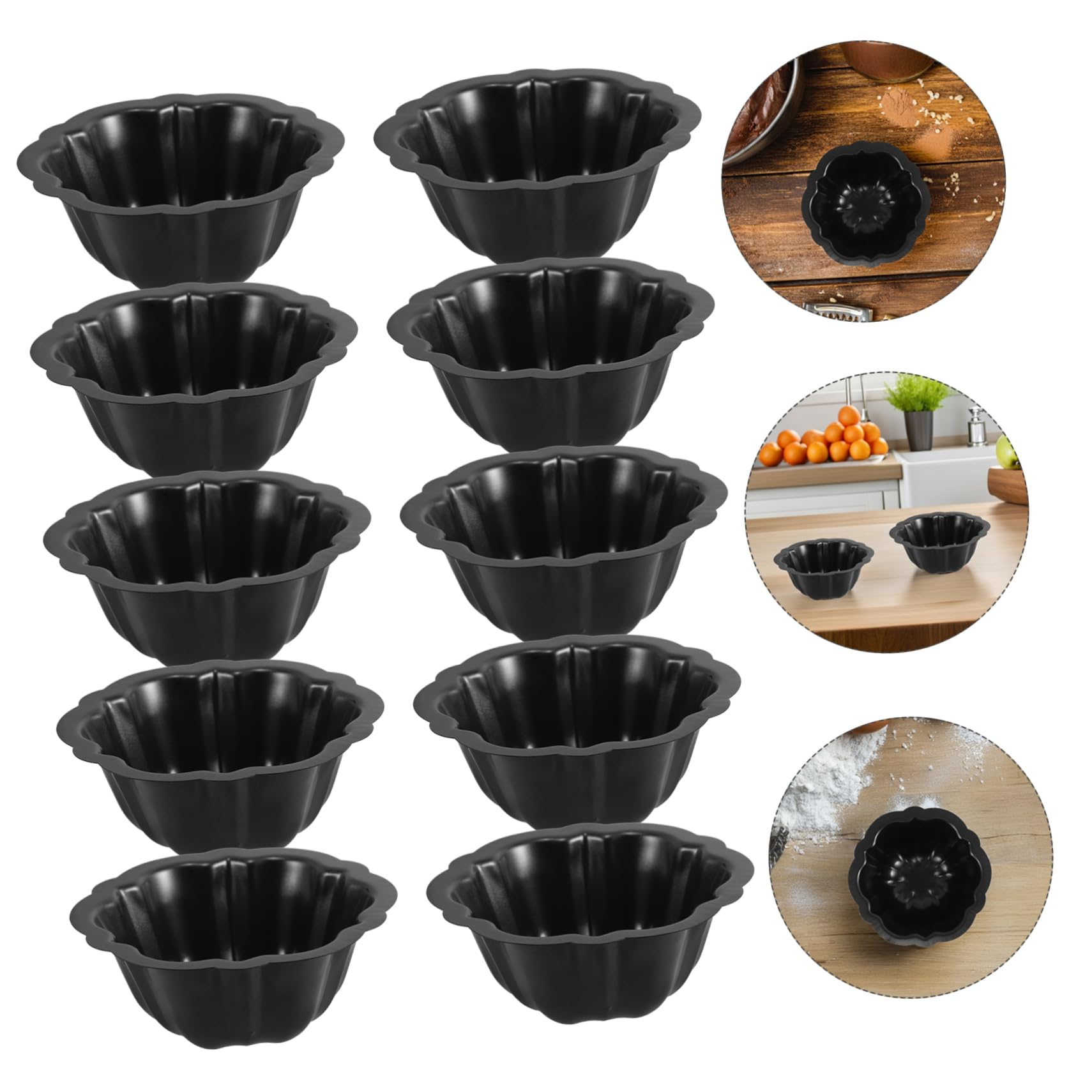 GLEAVI Molde Antiadherente para Pasteles Pequeños, 10 Piezas, Acero al Carbono, Figuras de Dibujos, Adecuado para Fiestas y Cumpleaños, Fácil de Guardar