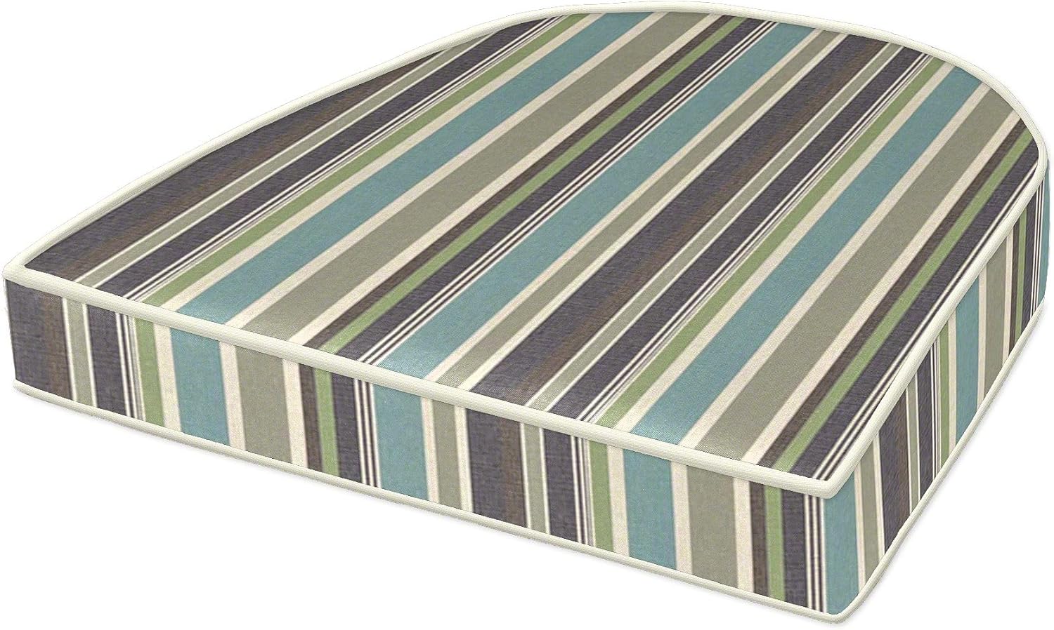 18" x 16" x 3" Sunbrella Rounded Back Chair Cushion (Sunbrella Brannon Whisper)