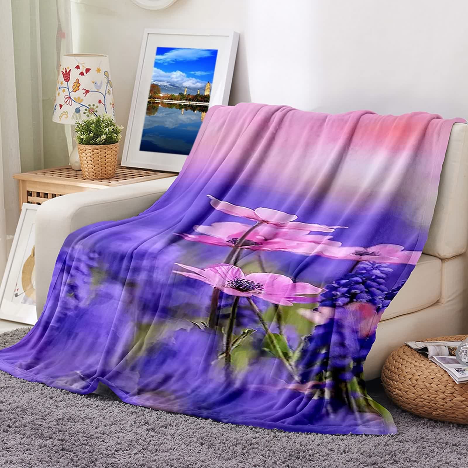 Couverture chaude hiver flannel KnSam contre le froid au lit 180x220cm
