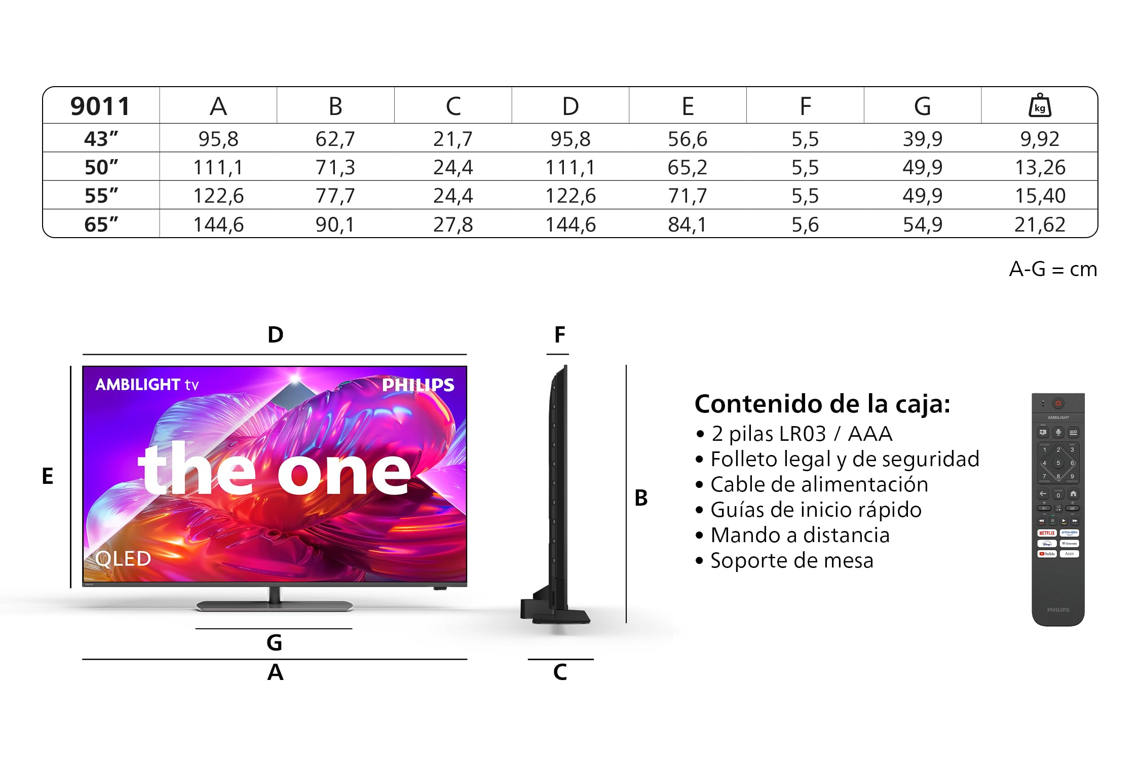 PHILIPS Ambilight TV 50PQS9011/12 50 Inch 4K QLED Smart TV | Pixel Precise Ultra HD, Titan OS, Dolby Atmos Sound