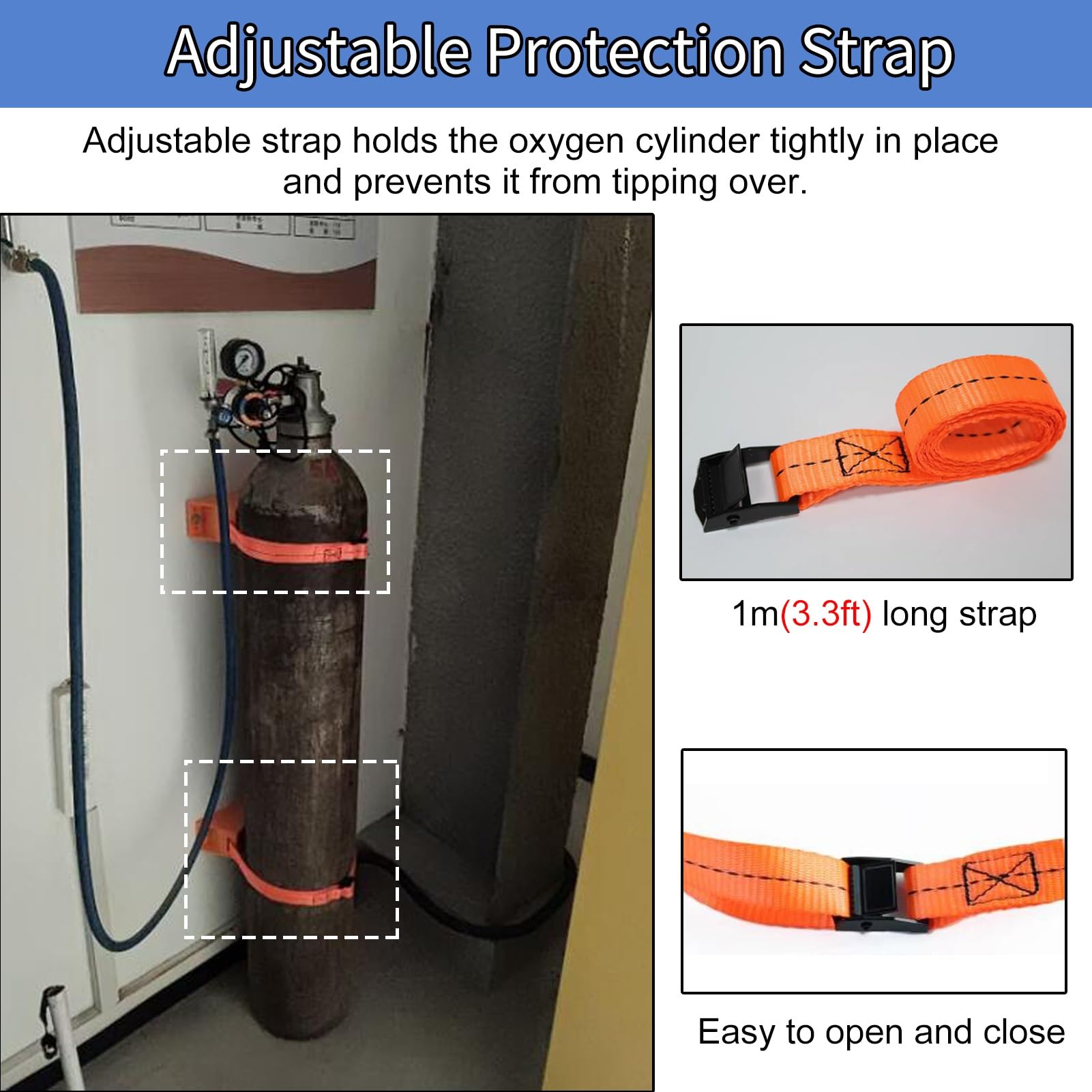 Soportes para Bombonas de Oxígeno Soporte para Tanque de Oxígeno de 2 Unidades para Montaje en Pared, Soporte para Cilindro de Gas Nitrógeno/Acetileno/Propano ABS, Soporte para Cilindro de Oxígeno par
