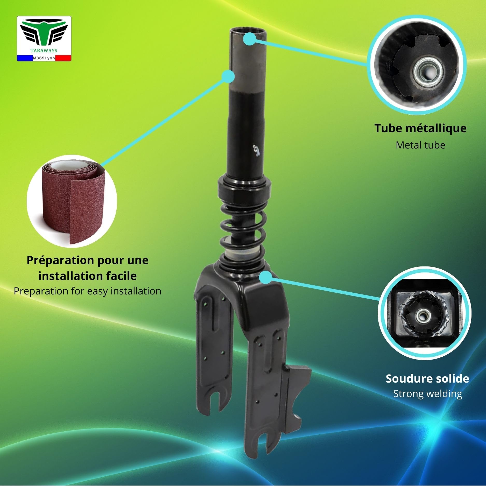 Horquilla delantera para patinete eléctrico Ninebot F2 Pro