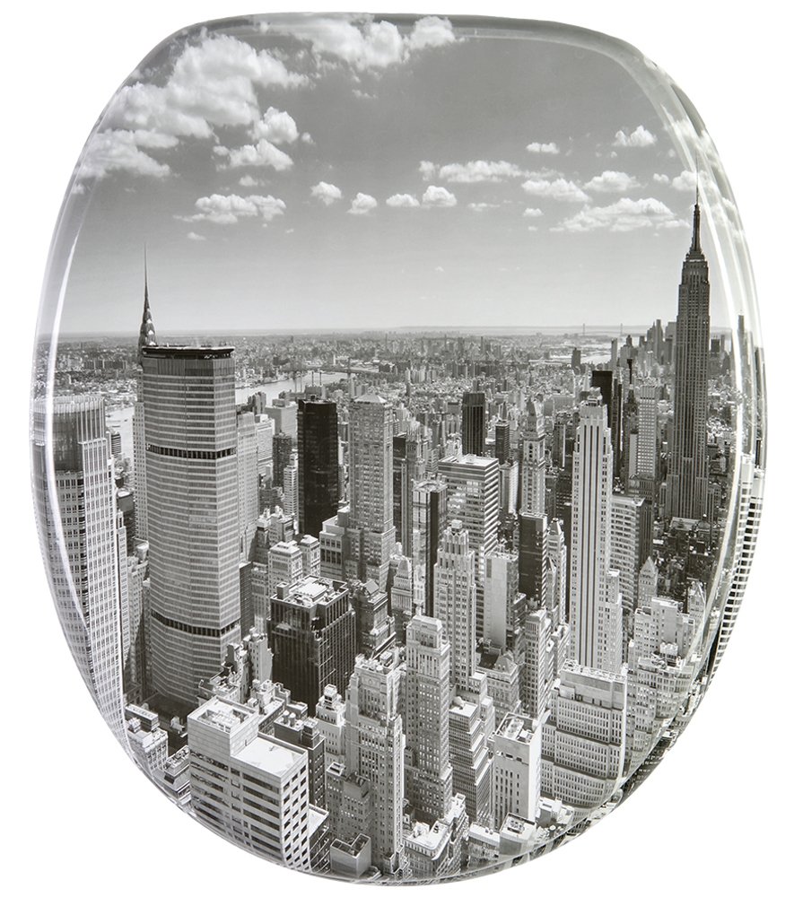 Sanilo Deska sedesowa wolnoopadająca, wiele nowych desek sedesowych do wyboru, łatwy montaż, stabilne zawiasy, Skyline New York