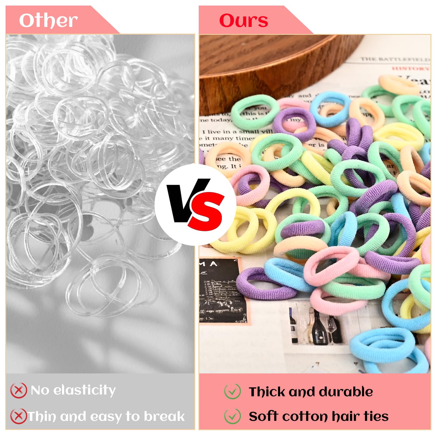 100 Pcs Baby Hair Bands - Image 3
