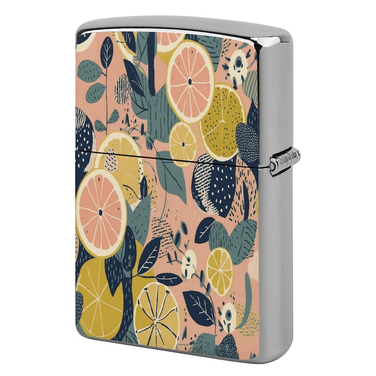 Fekiloot Style Fruit And Leaves Pattern Lighter Case Cover Lighter Holder