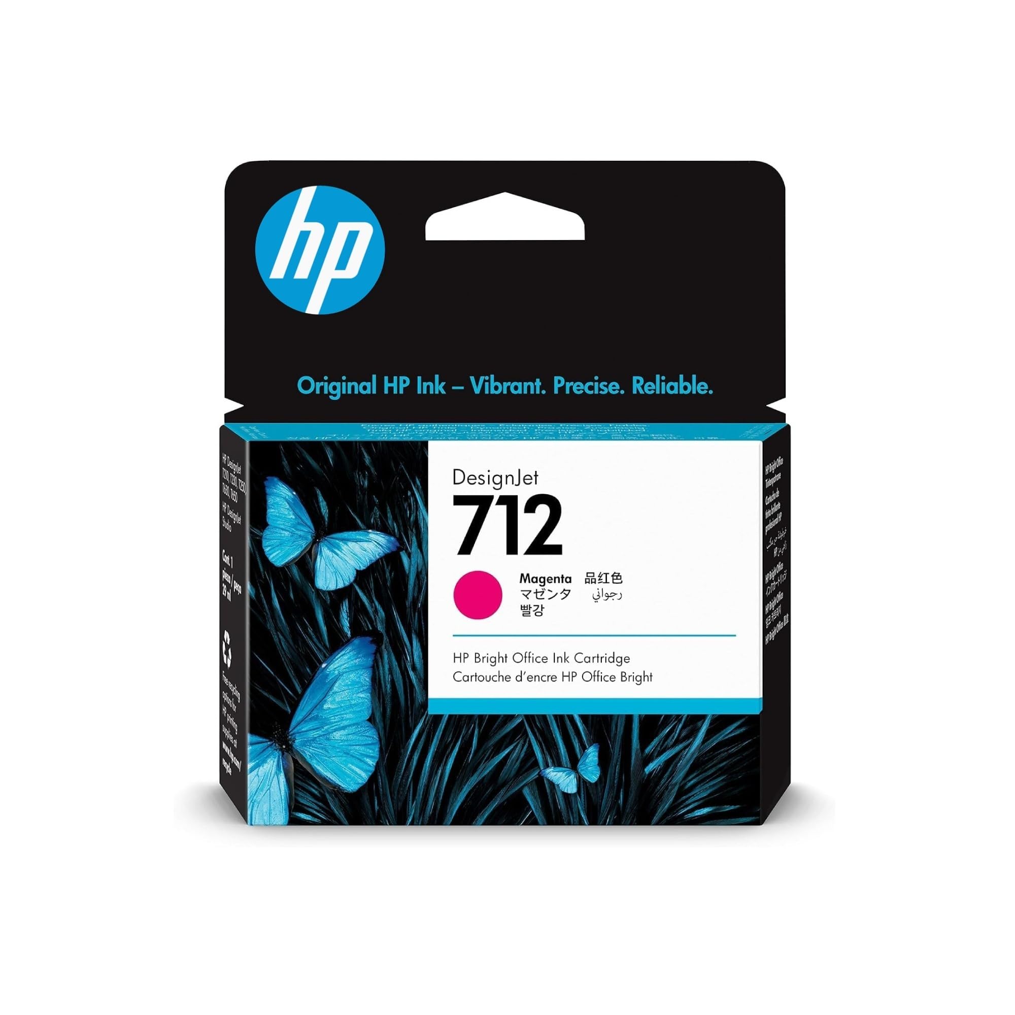 HP Stampante DesignJet T230 + 4 Cartucce 712 Nero, Ciano, Giallo e Magenta