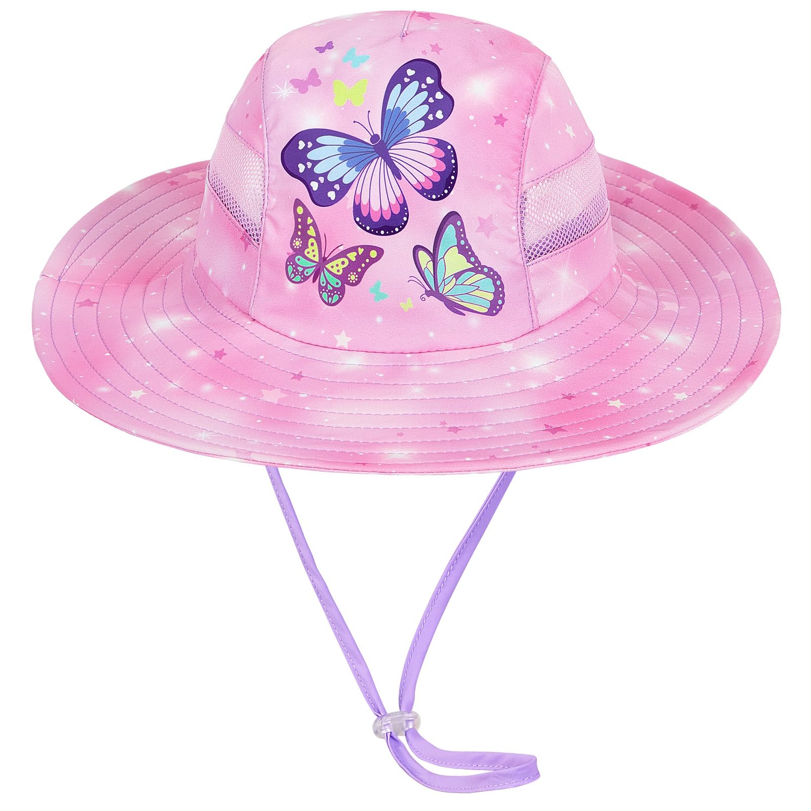 ICOSY Sun Hat for Kids Girls, UPF 50+ Wide Brim Beach Hat for Toddler