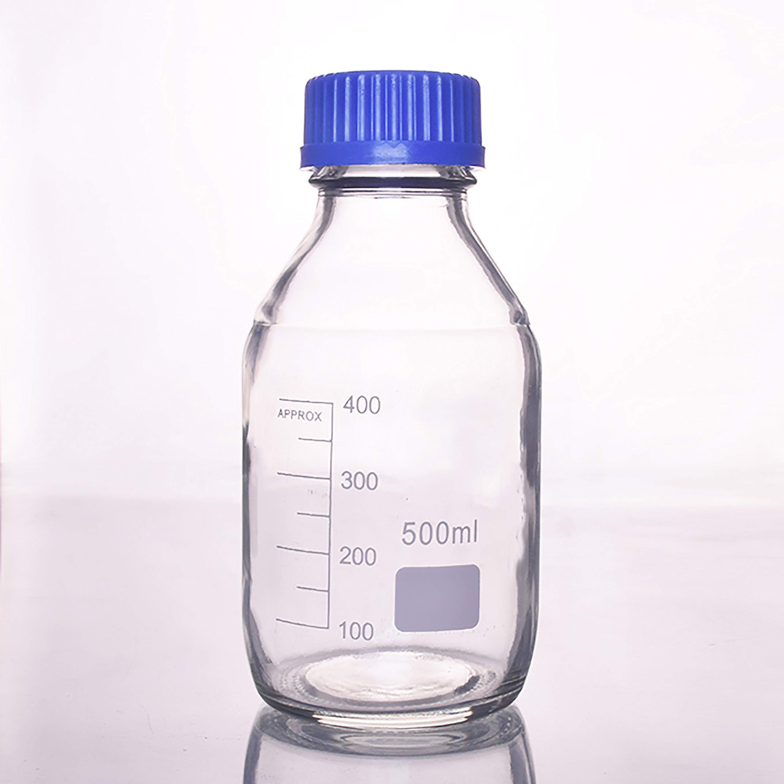 Donlab Blue Lab Glass Graduated Acid Reagent Bottle Autoclavable With Screw Cap Gl 45 100Ml,250Ml,500Ml,1000Ml (500Ml)