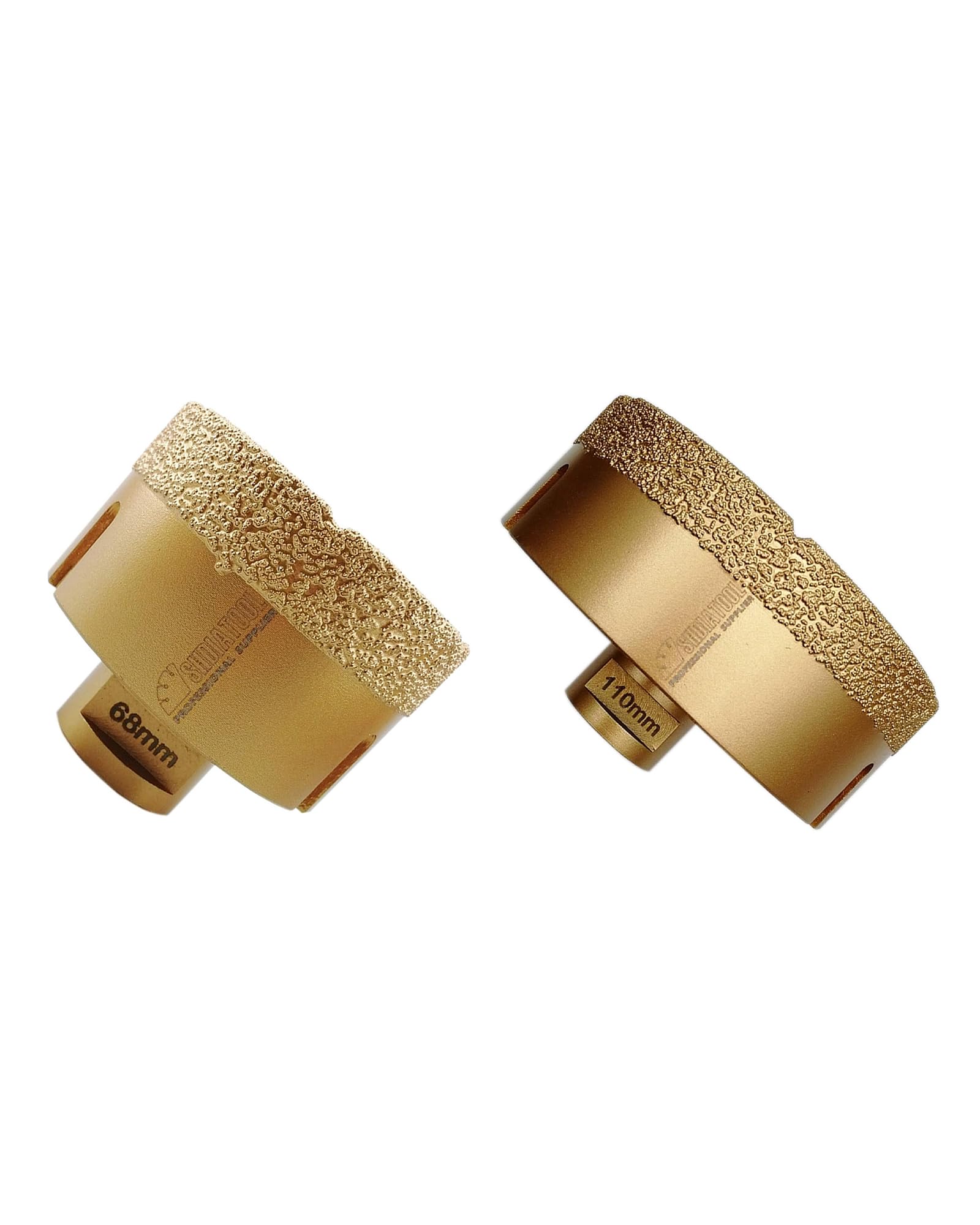 Forets diamant 68mm et 110mm SHDIATOOL brasé sous vide pour carrelage