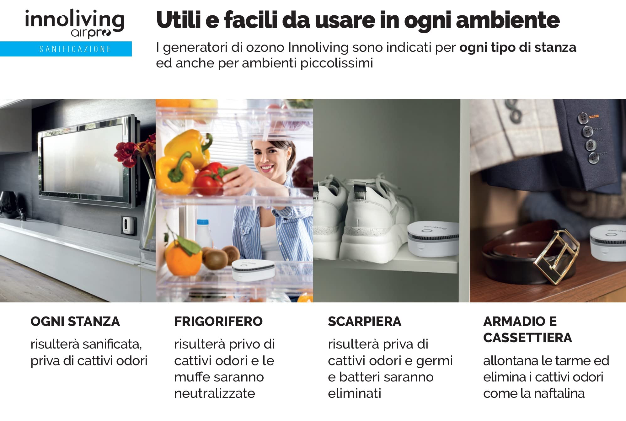 Generatore Di Ozono Per Aria Portatile Innoliving Inn-552