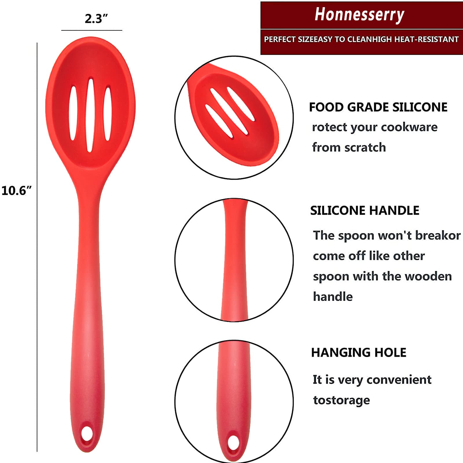 4 Pcs 11 Inch Silicone Spoons Heat Resistant Kitchen Utensils Kitchen Utensils S