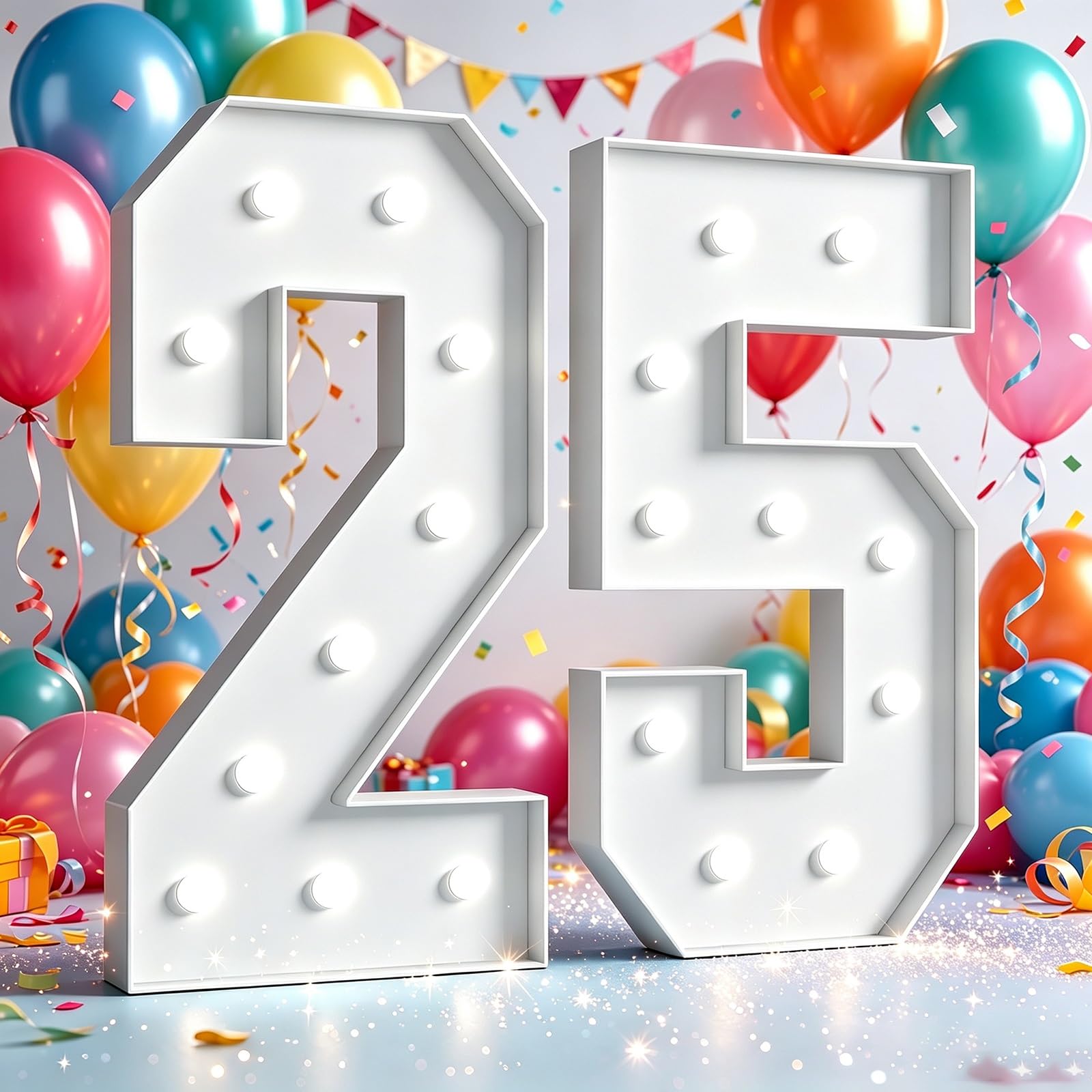 Marquee Light Up Numbers Birthday Party Decor Large Signs