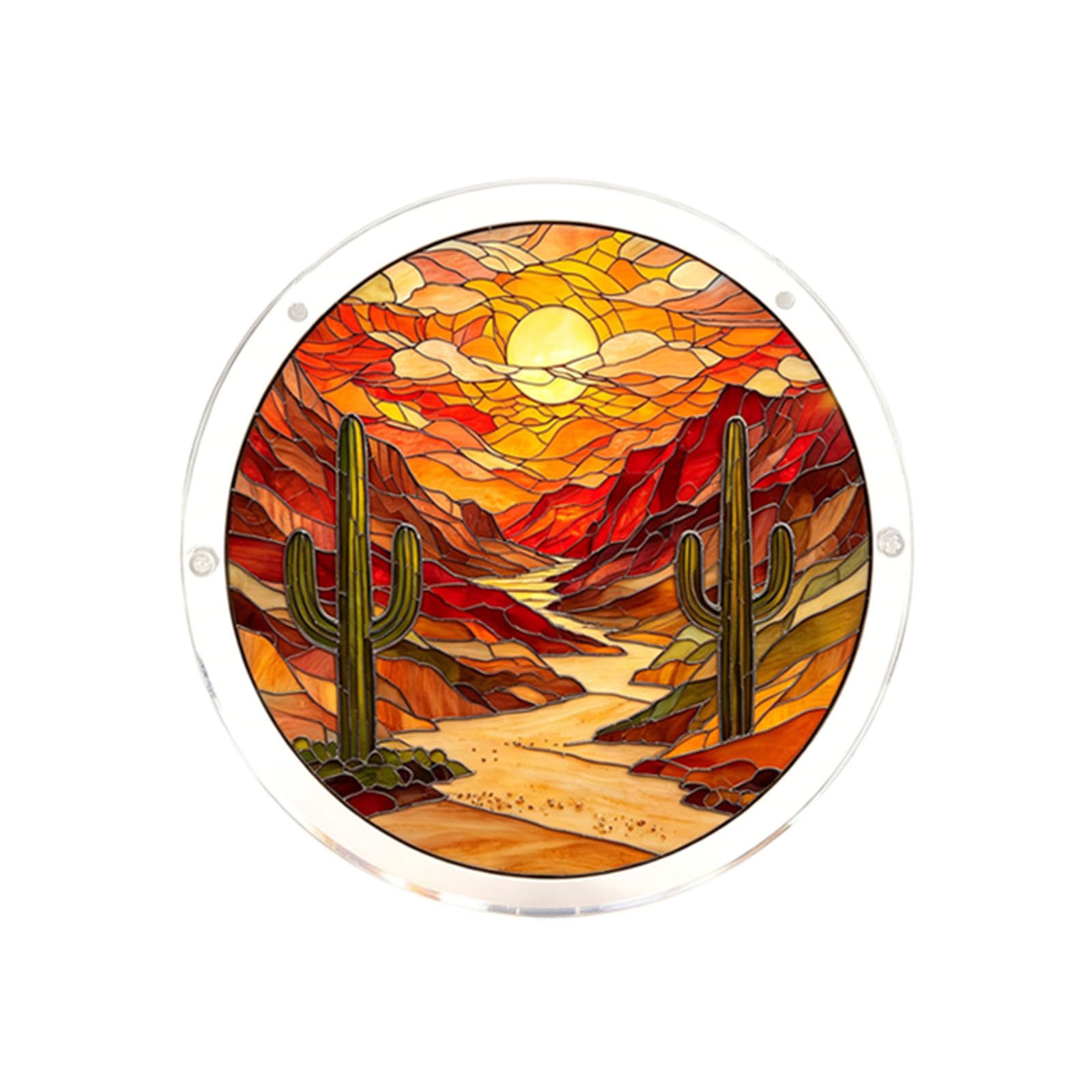 Sun Acrylic Catcher Puzzles, Tree of Radiant Glass Puzzle, Sun Acrylic Catcher Puzzles for Doors Garden, Mother's Day Christmas Birthday Gifts for Women Men (Color-U)