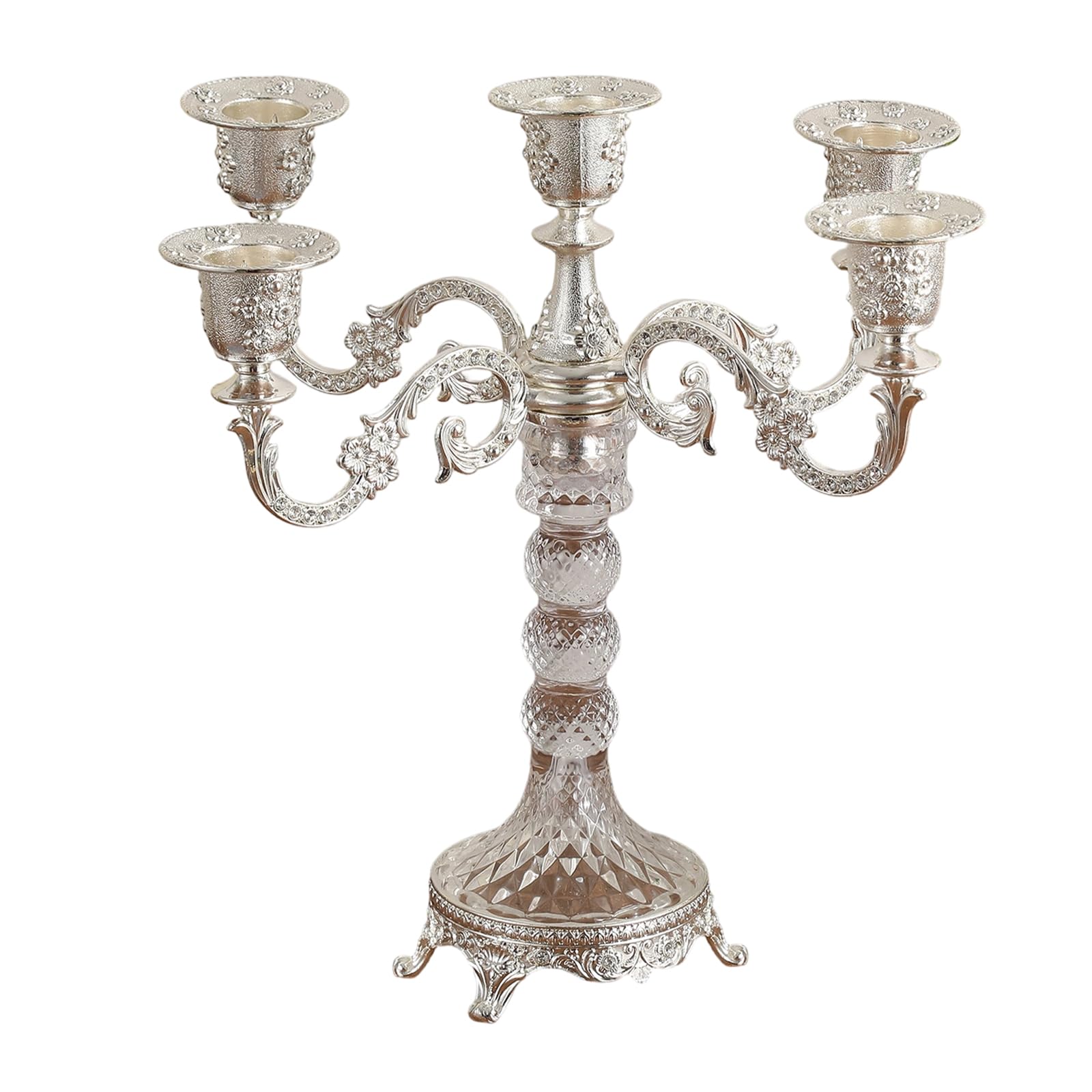 ZEPFJHE Decorative Stands Iron Taper Holders Candelabra Retro Candlestick for Wedding, Table Centerpieces Iron Taper