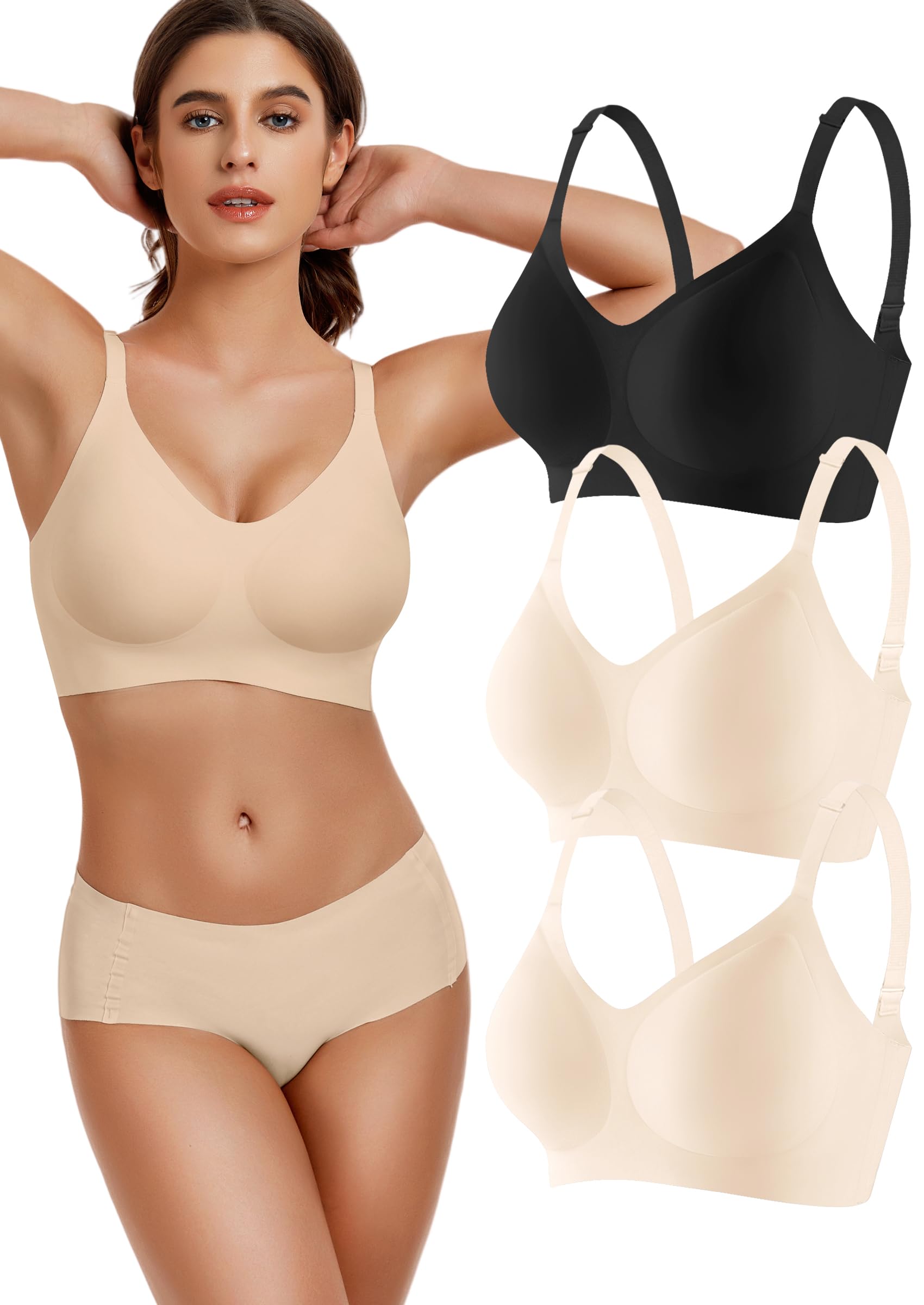 3-Pack Jelly Bra