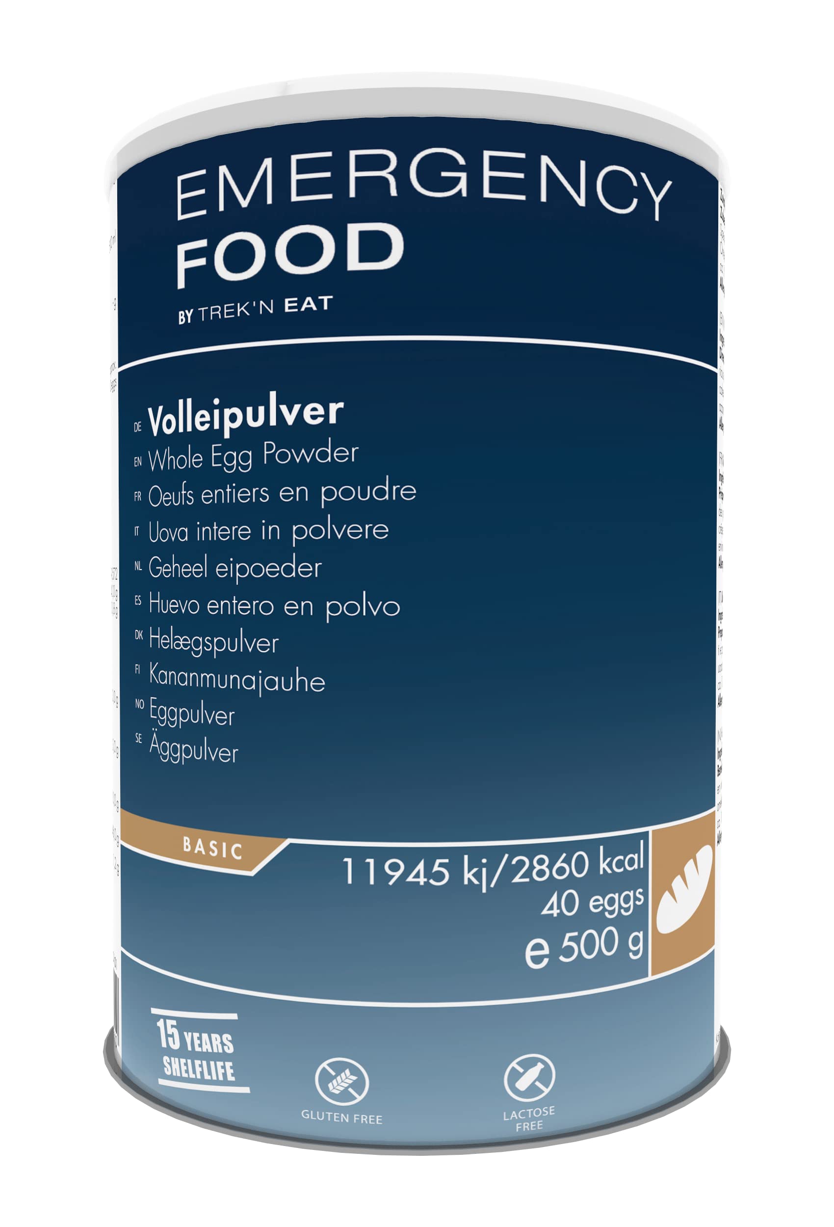 Trek’n Eat Volleipulver-EL 15 Jahre haltbar | Eipulver ohne Zusatzstoffe | 46% Protein | Glutenfrei, laktosefrei | Eipulver für Rührei, Omelette, Backen, Notvorrat, Prepper, Krisenvorsorge, Outdoor