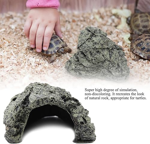 Miniatura 2 de Cueva oculta de peces, acuario, tortuga, reptil, refugio de hábitat para decoración de acuario y terrario (pequeño)