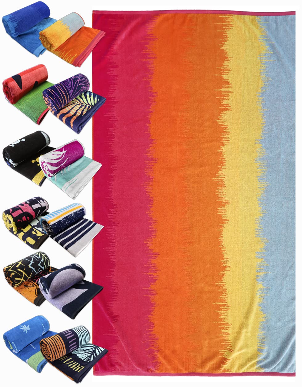 LEBENGOOD, Serviette De Plage, Piscine, Chaise Longue, Salle De Bain, Douche, 100% Coton égyptien, Velours, éponge, Absorbant, Doux, Séchage (90 X 165 Cm, Nacre