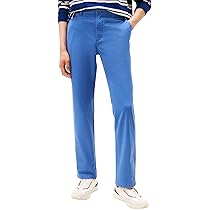 Tommy Hilfiger Uomo Pantaloni Chino Core Denton Essential Twill Straight Fit, Blu (Angora Blue), 28W, 32L