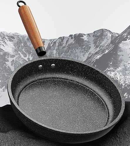 Miniatura 9 de Sartén antiadherente de 9.5 pulgadas con revestimiento de granito, utensilios de cocina de piedra saludable para tortillas y más, sin PFOA, ideal