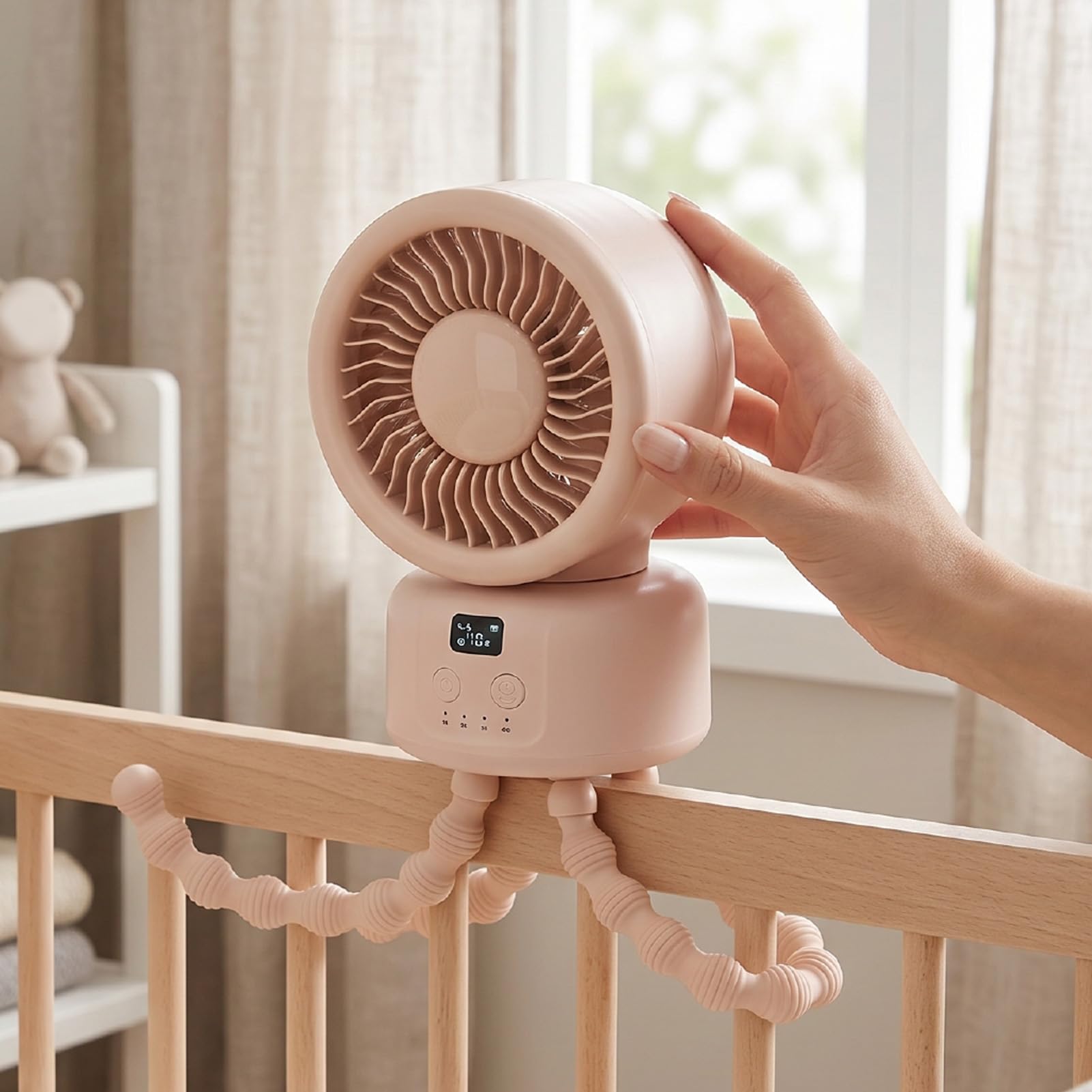 SUNGOOYUE Ventilatore Portatile a Clip, Ventilatori Per Passeggino Oscillazione Timer da 5 a 14 Ore Raffreddamento Piccolo Ventilatore da Scrivania con 9000Mah Per Passeggino Tapis Roulant Auto