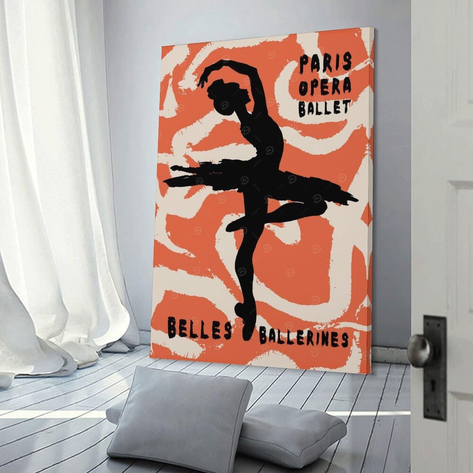 Junmoney Canvas Wall Art Belles Ballerines, 24x36inch(60x90cm), for Corridors, Hallways Or Apartment Entries, Decorative Canvas Styling for Entry Areas